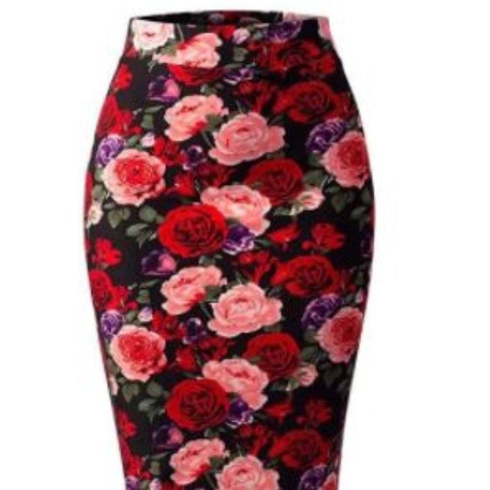 Rose Bodycon Skirt